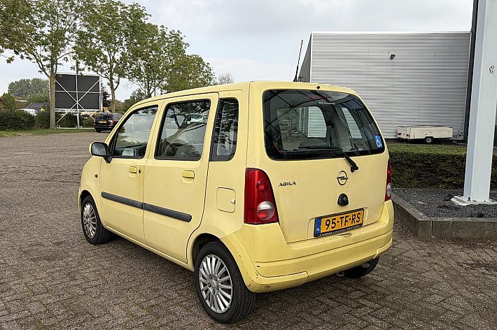 Opel Agila 1.0-12V Flexx cool , AIRCO, LEUKE VERKLEURDE GELE OPEL AGILA VOORZIEN VAN EEN NAP LAGE KM STAND, 5 DEUREN, ZUINIGE MOTOR,  RIJDT EN SCHAKELT HEERLIJK.